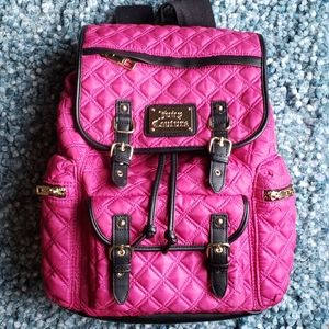 NWOT Juicy Couture hot pink quilted backpack